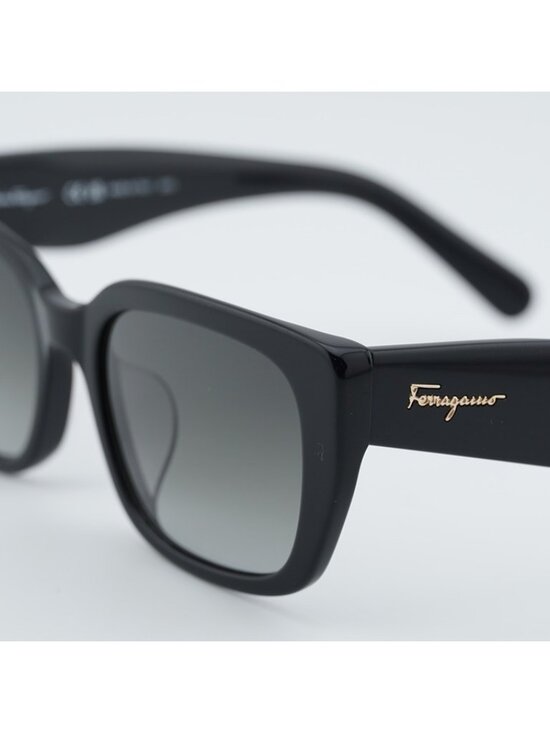 Salvatore Ferragamo SF1094SLB 001 Sunglasses Black Square Frame, Grey Lenses